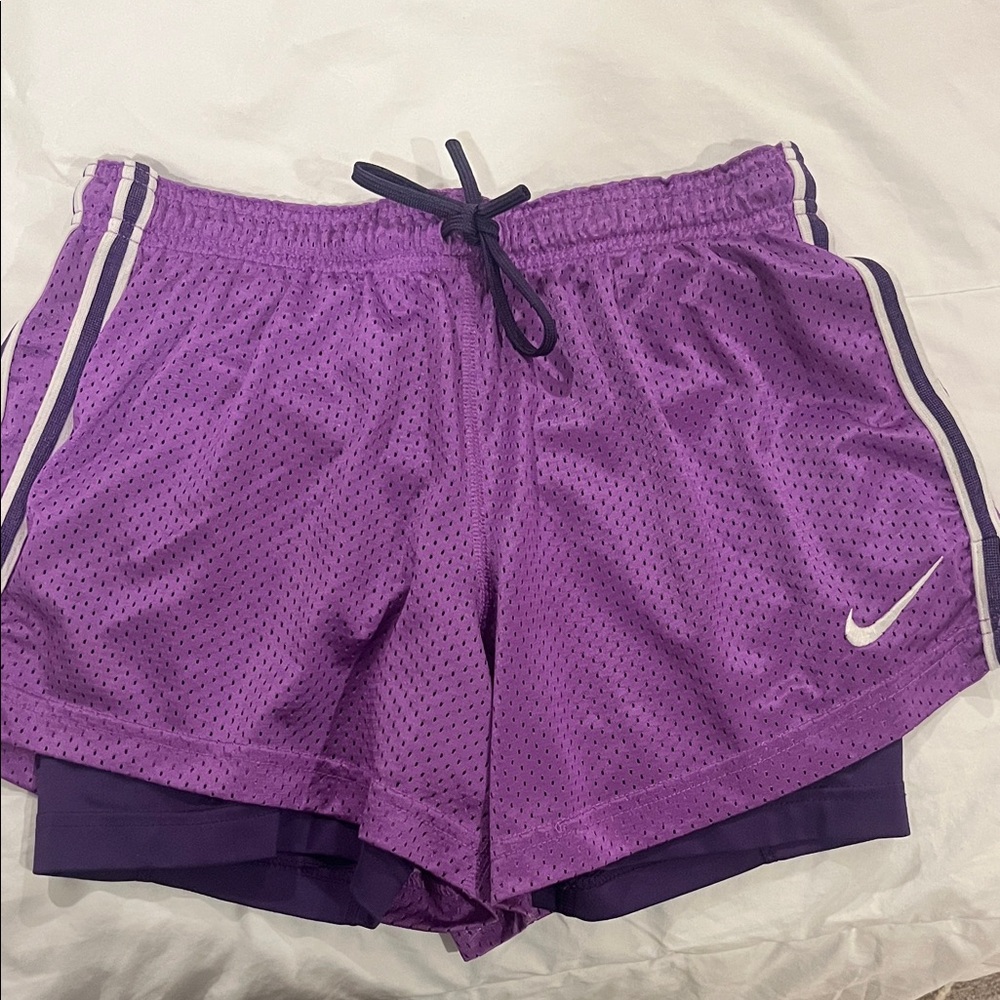 Nike Women's Vibrant Purple Athletic Shorts